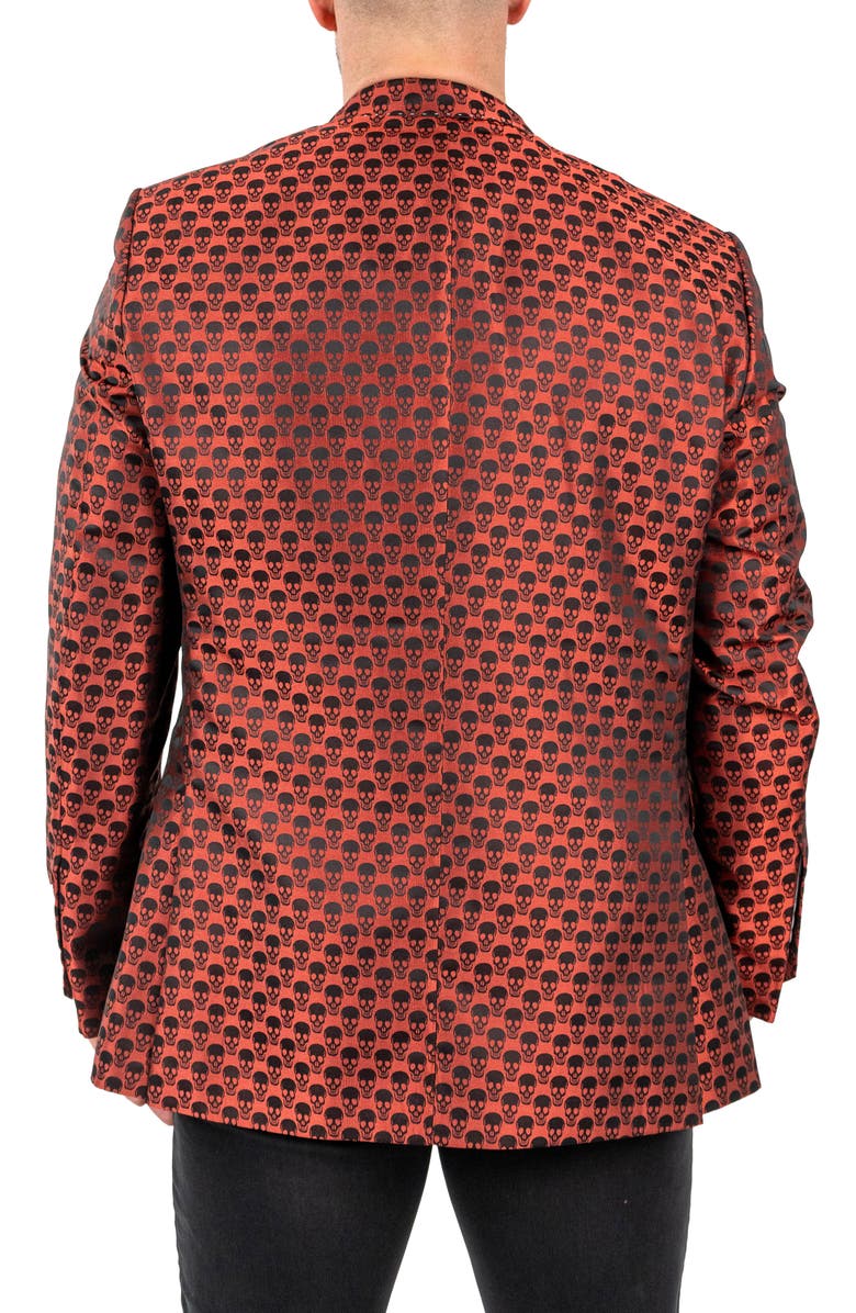 Maceoo Skull Sport Coat, Alternate, color, Orange