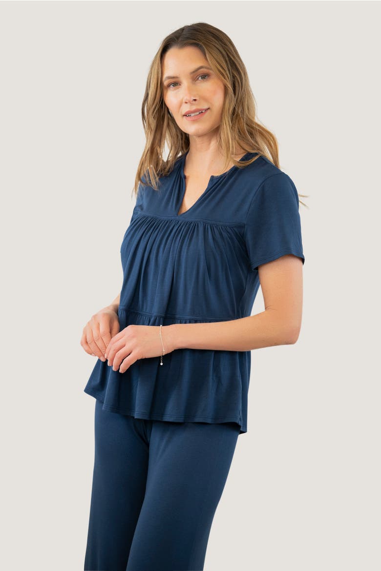 Top Tier Lounge Tee, Alternate, color, Navy