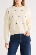 Nanette Lepore 3D Bow Pointelle Sweater