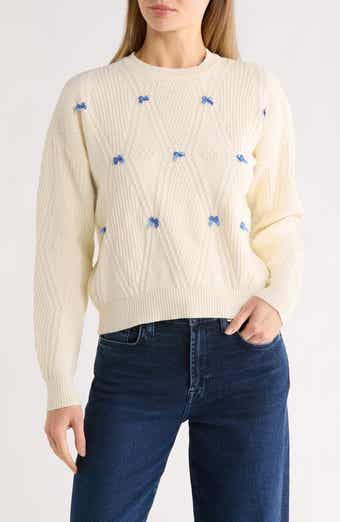 Nanette Lepore 3D Bow Pointelle Sweater