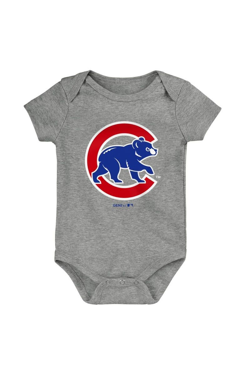 Outerstuff Infant Royal/Red/Gray Chicago Cubs Born To Win 3-Pack Bodysuit Set, Alternate, color, Royal