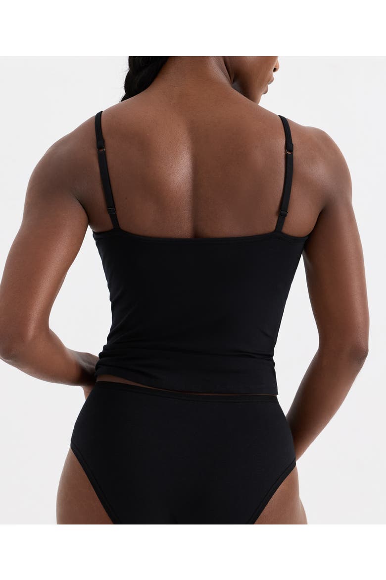 Everyday Shelf Bra Camisole Made with Organic Cotton, Alternate, color, Black