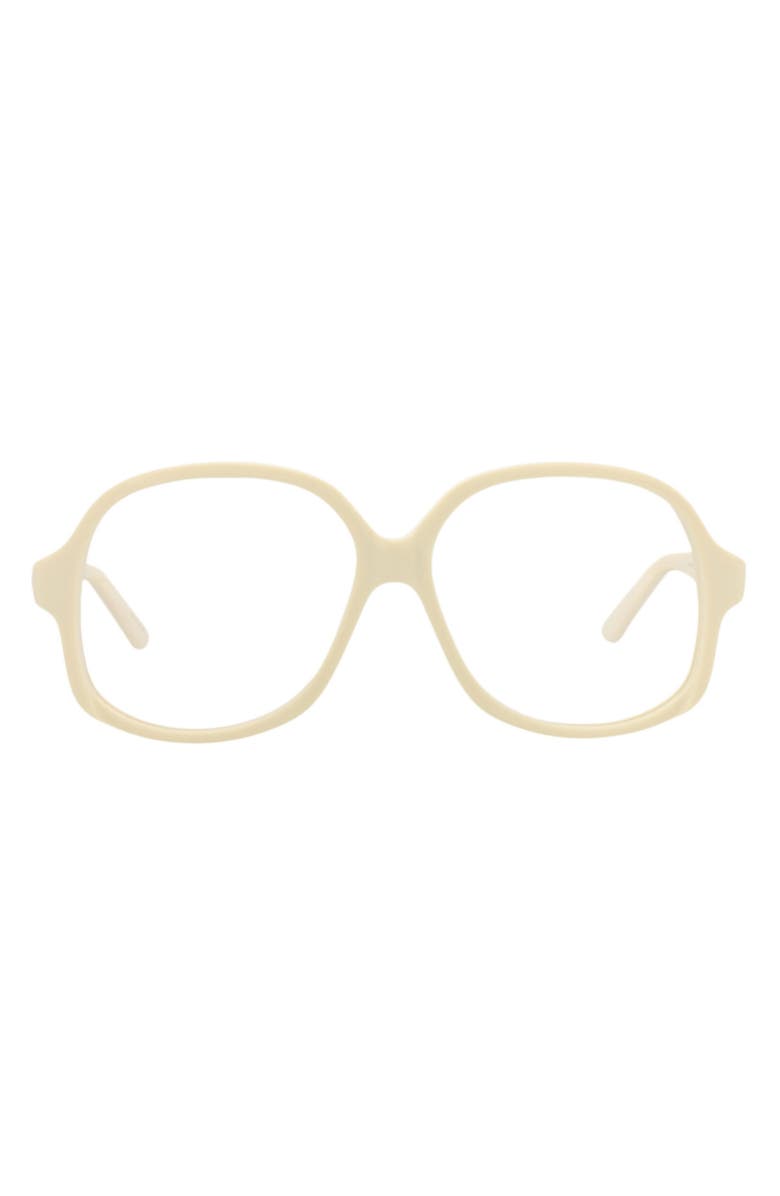 Valentino 59mm Oversize Optical Frames, Main, color, Ivory Transparent