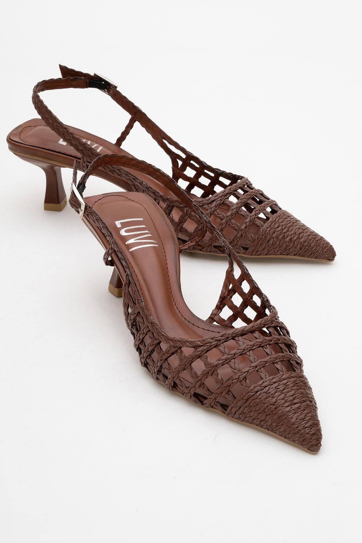 Heaven Knitted Pointed Toe Pump, Main, color, Cognac