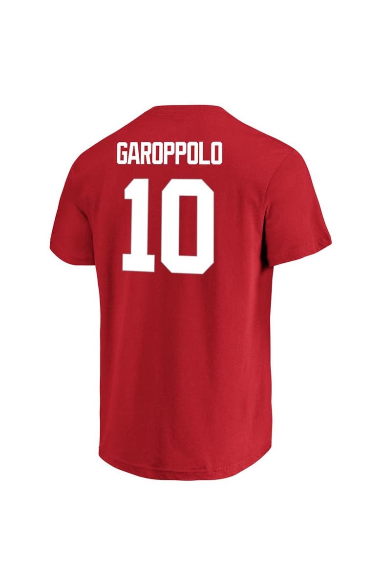 FANATICS Men's Majestic Jimmy Garoppolo Scarlet San Francisco 49ers Big & Tall Eligible Receiver Name & Number T-Shirt, Alternate, color, 