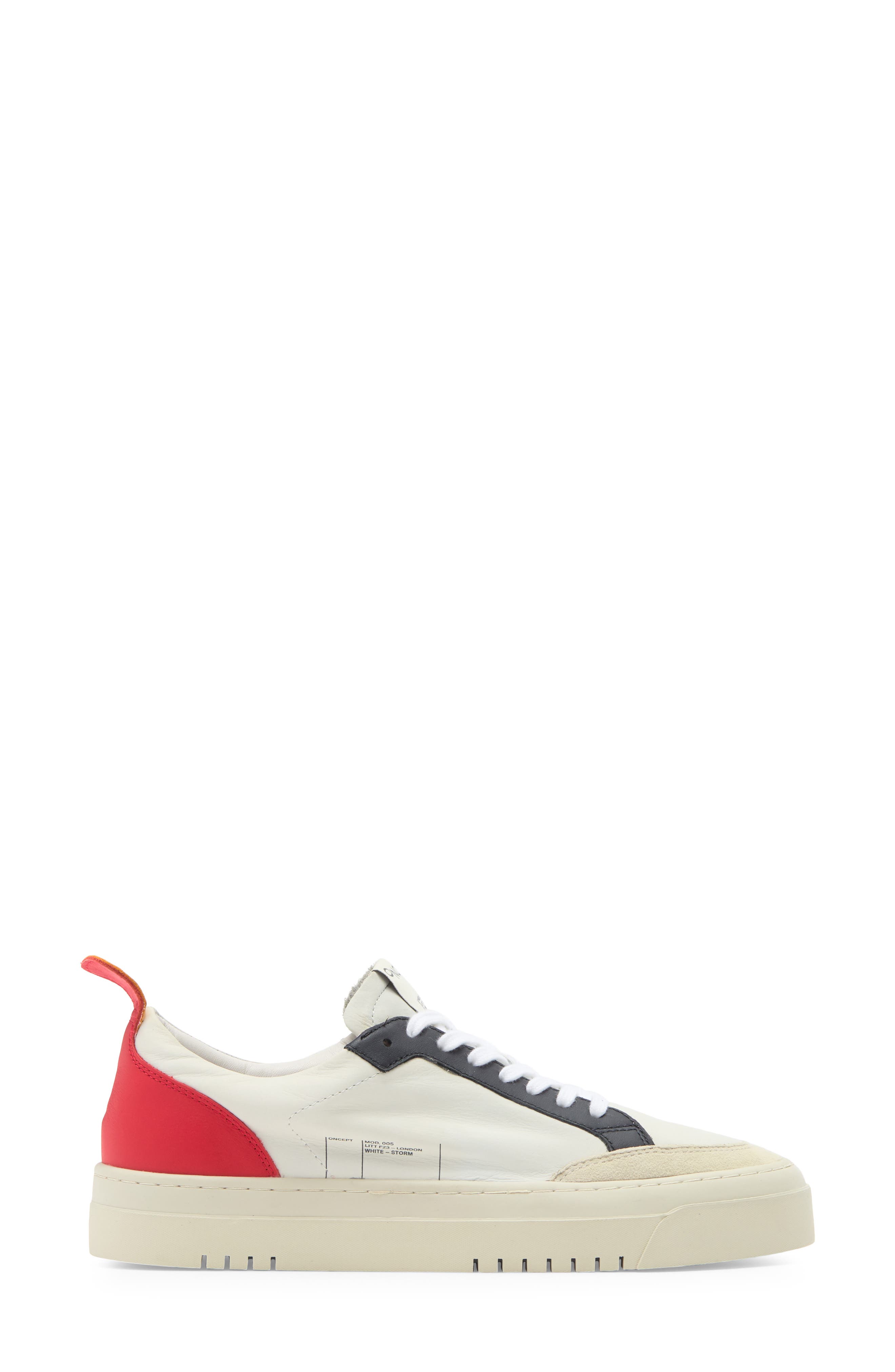 London Low Top Sneaker, Alternate, color, WHITE - STORM