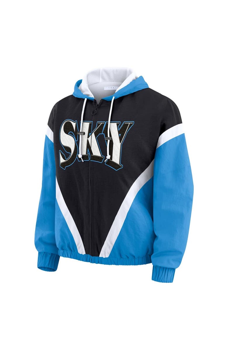WEAR by Erin Andrews Women's WEAR by Erin Andrews Blue/Black Chicago Sky Colorblock Full-Zip Hoodie Windbreaker Jacket, Alternate, color, Blue