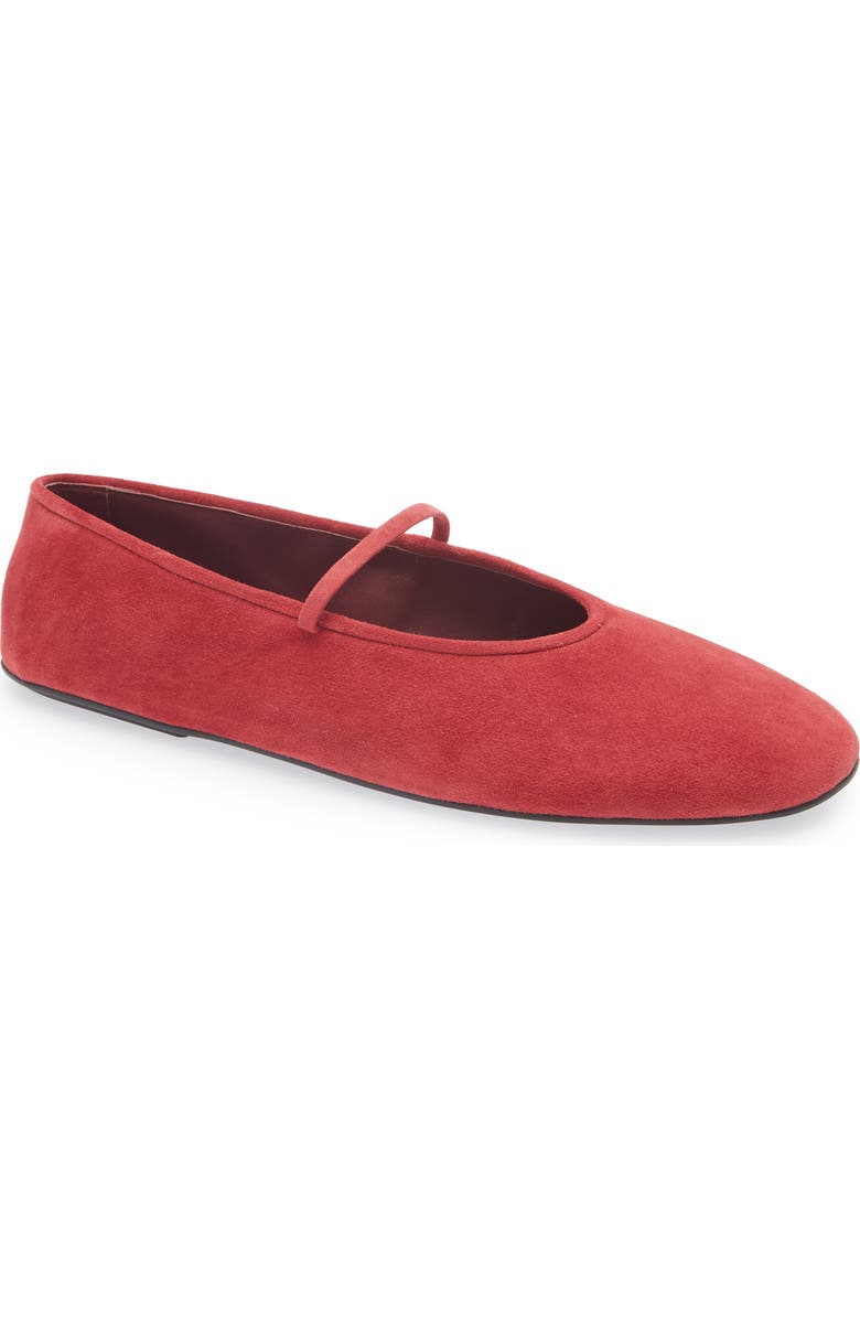 Jeffrey Campbell Dancerina Mary Jane Ballet Flat, Main, color, Deep Rose Suede