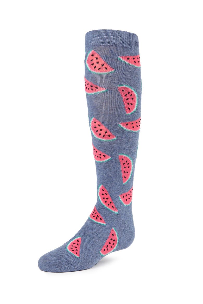 Fruity Fun Watermelon Knee-High Socks, Main, color, Denim