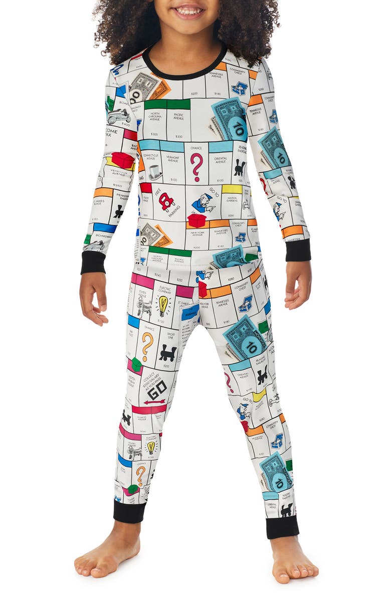 BedHead Pajamas Kids' Monopoly Long Sleeve Two-Piece Pajamas, Alternate, color, 