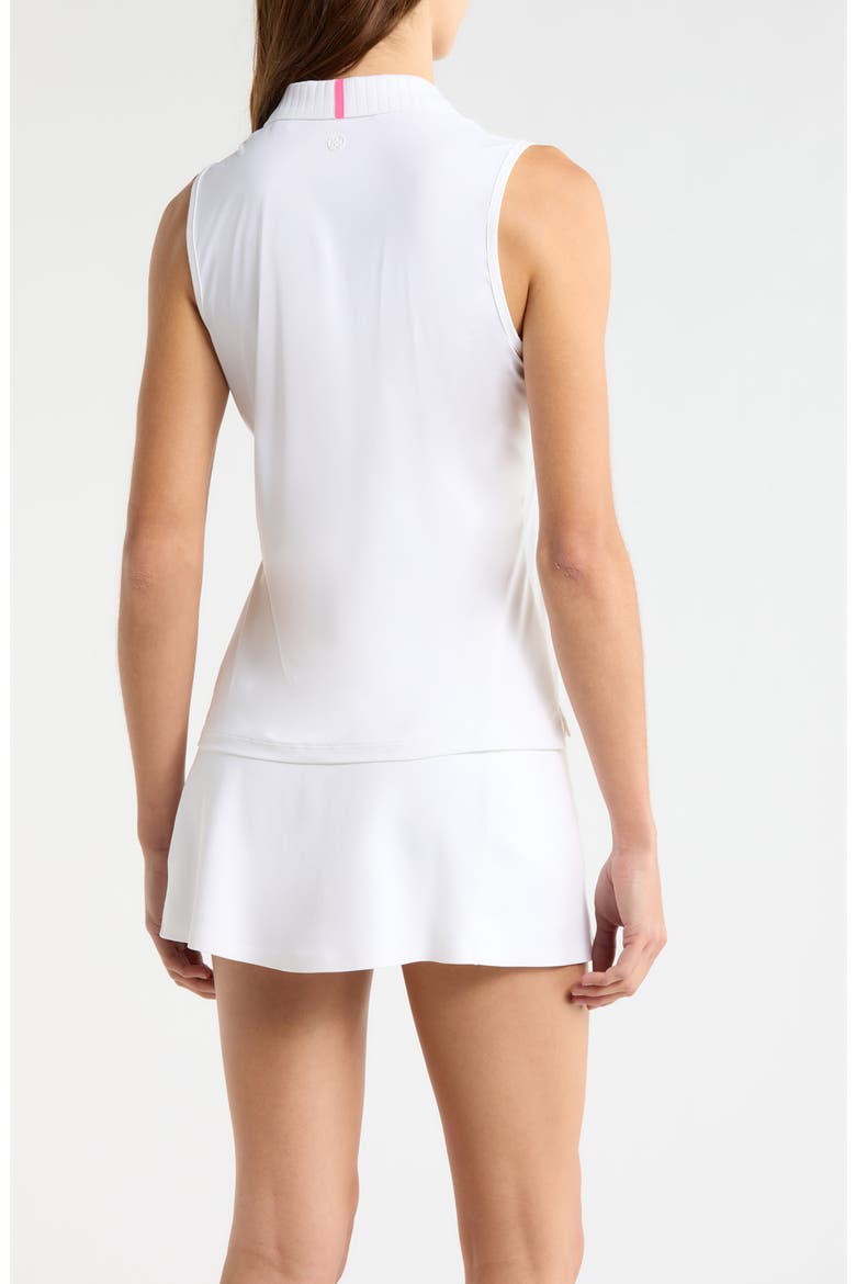 Sleeveless Stretch Golf Polo Top, Alternate, color, SNOW