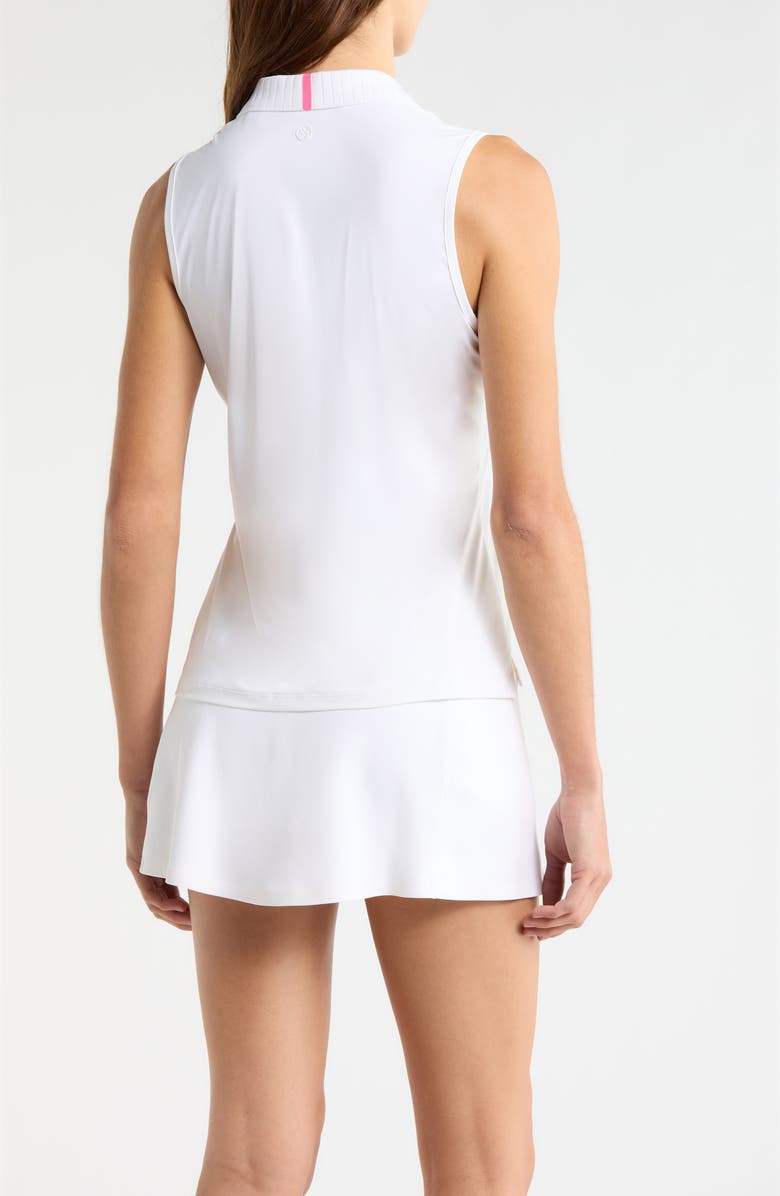 G/FORE Sleeveless Stretch Polo Top, Alternate, color, Snow