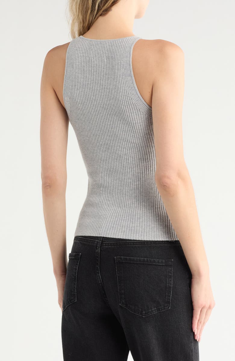 TWP Harbor Ribbed Cashmere Tank, Alternate, color, Light Heather Grey
