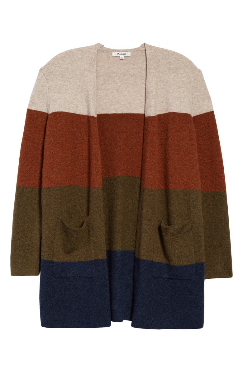 Madewell Kent Colorblock Cardigan, Alternate, color, 