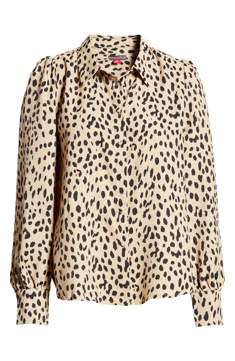 Vince Camuto Abstract Animal Print Long Sleeve Blouse, Alternate, color,
