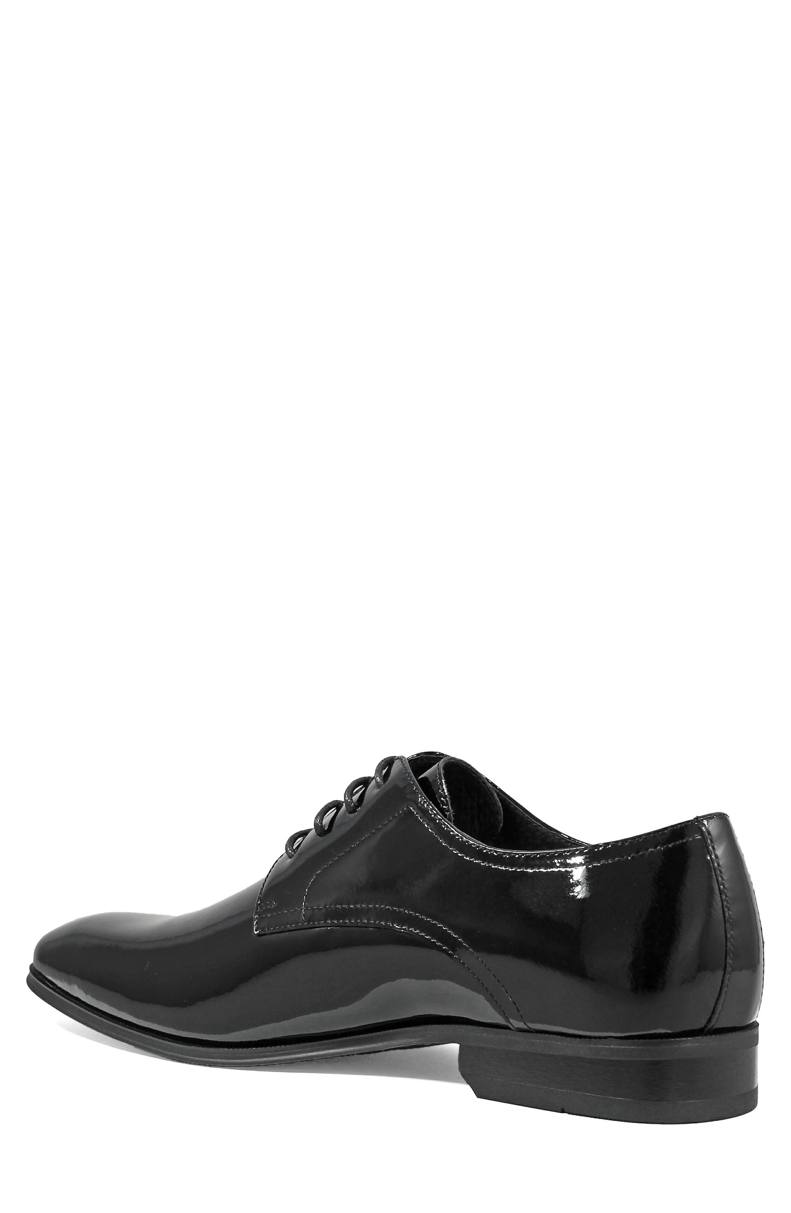 Florsheim Tux Plain Toe Derby, Alternate, color, Black Patent Leather