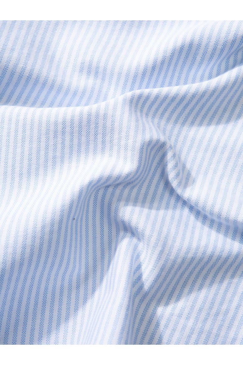 Duck Logo Striped Oxford Shirt, Alternate, color, Plain Light Blue