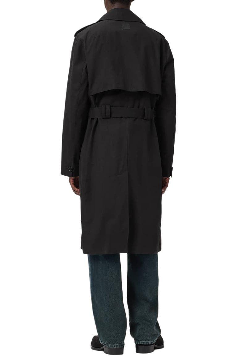 Bastille Trench Coat, Alternate, color, BLACK