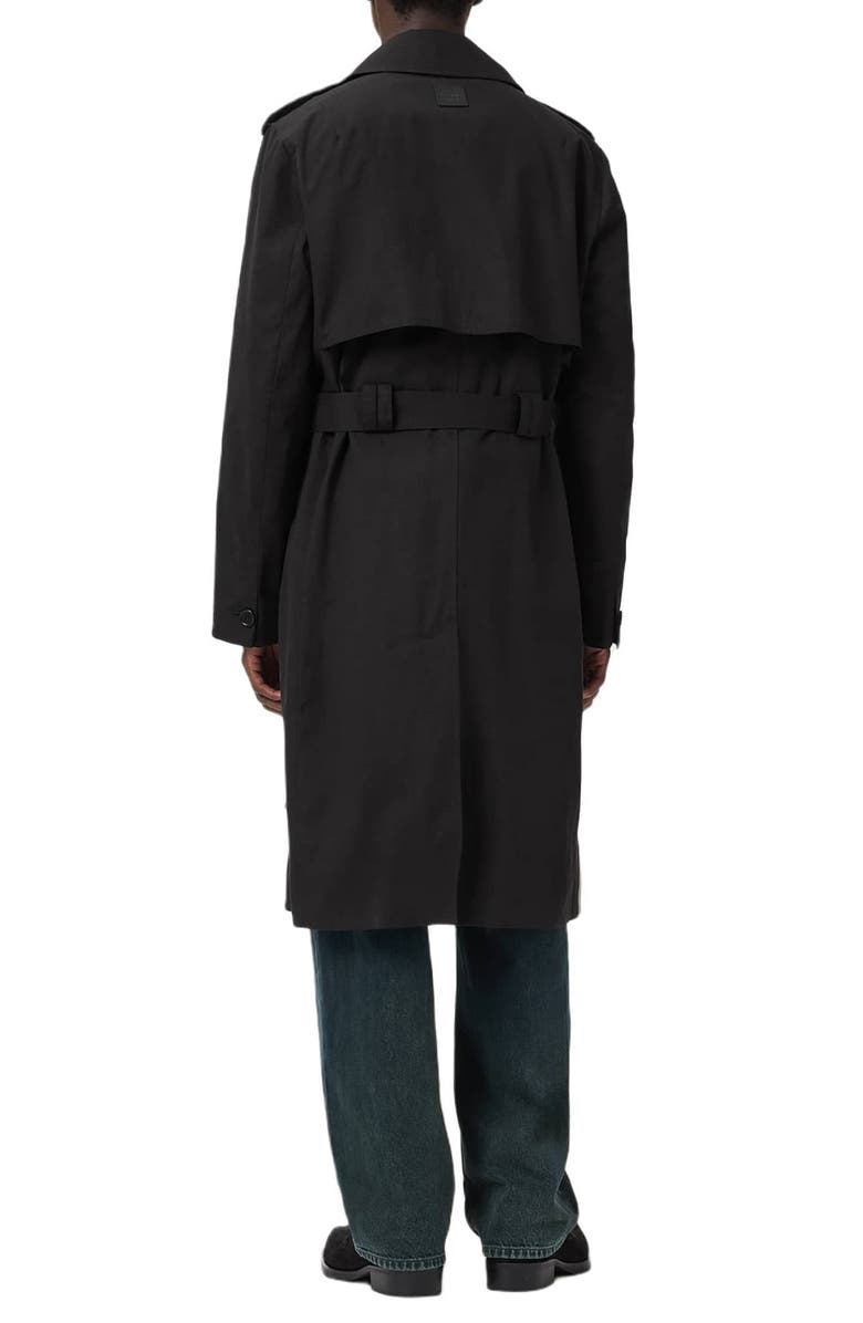 AllSaints Bastille Trench Coat, Alternate, color, Black