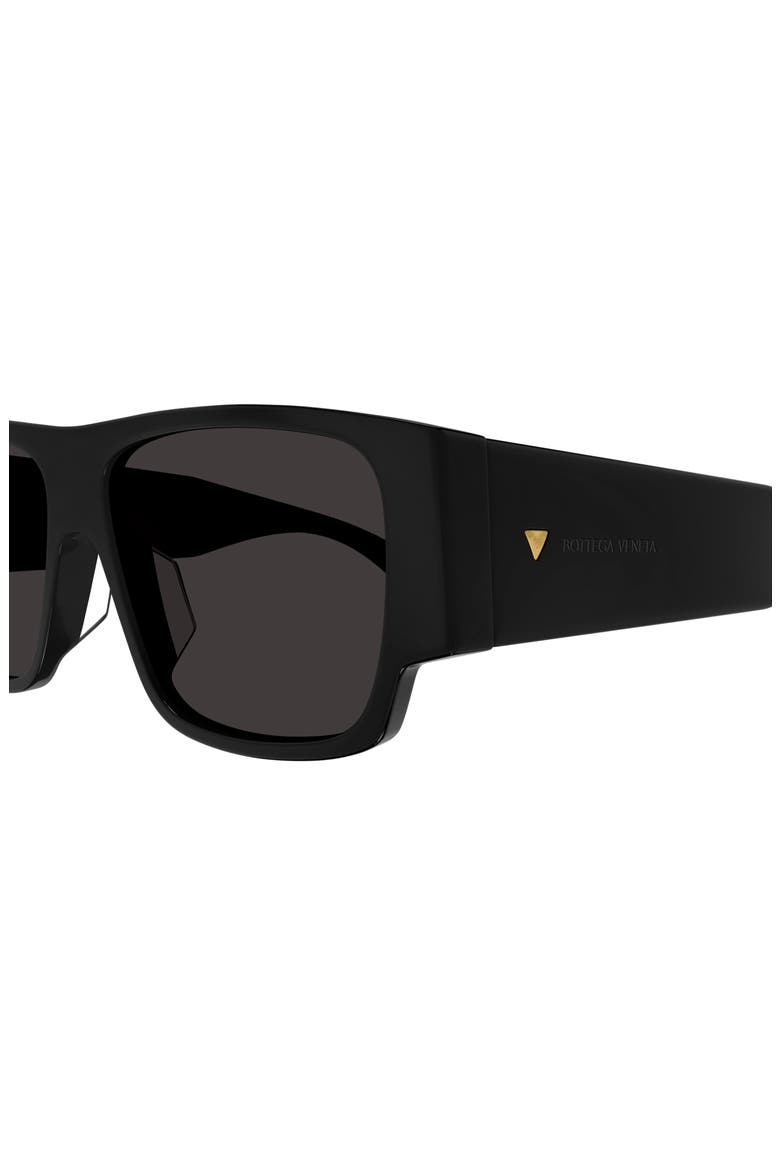 57mm Square Sunglasses, Alternate, color, BLACK