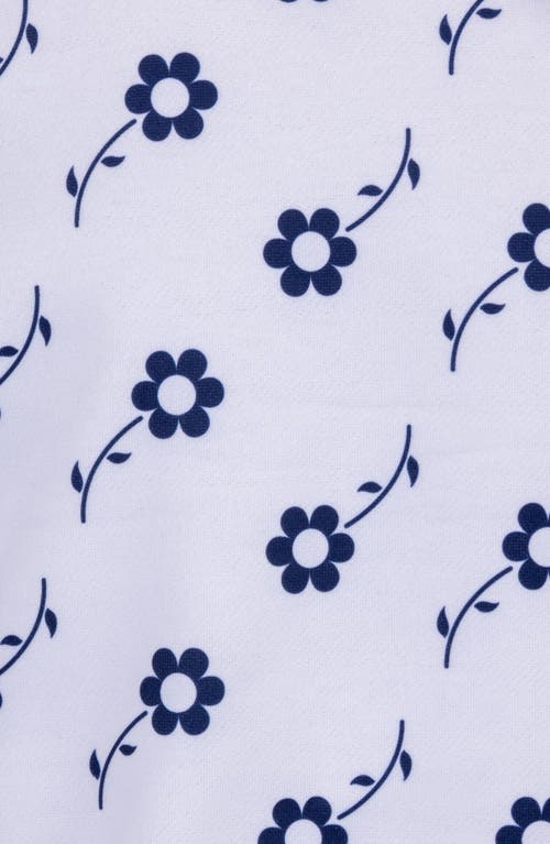 Vast Floral Print Recycled Polyester Sweatshirt In White