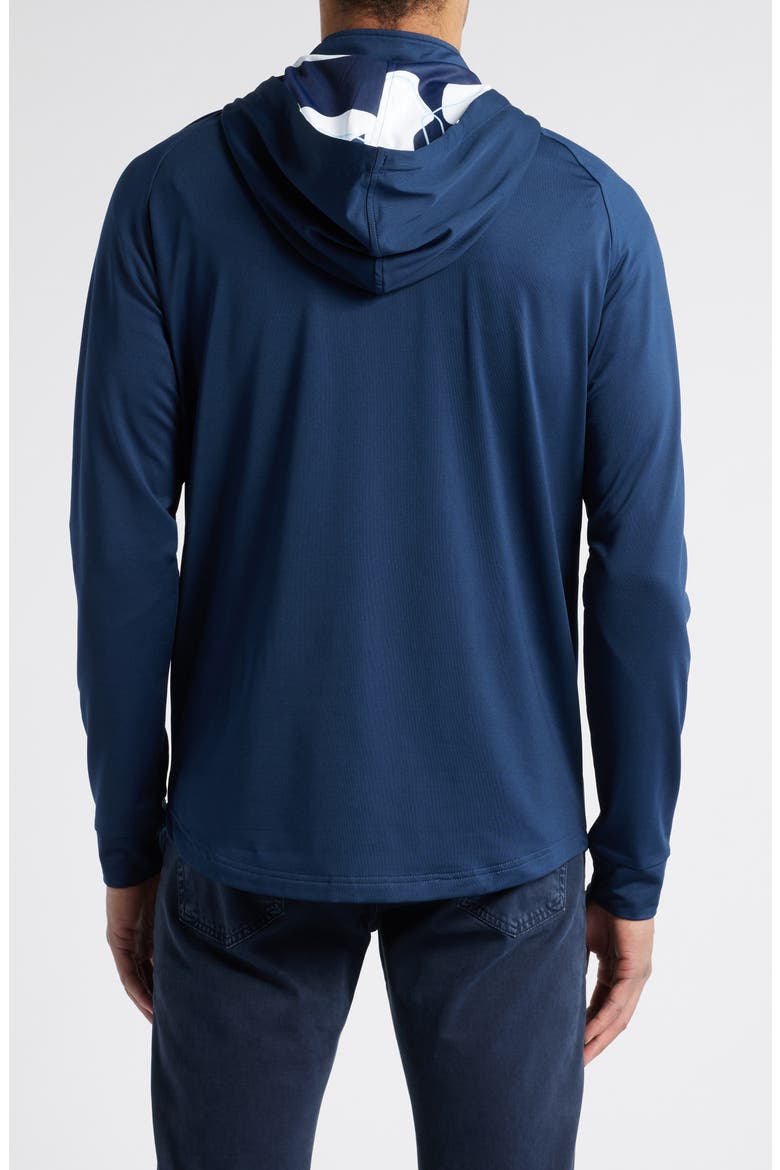 Logan Colorblock Half Zip Hoodie, Alternate, color, MIDNIGHT NAVY