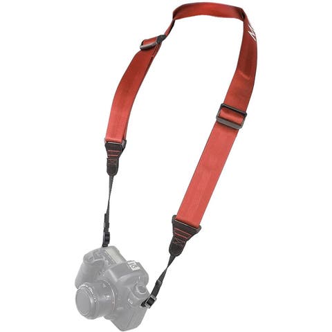 NS-203 Nylon-Webbed Camera Strap with Gel Shoulder Strap for DSLR's and Binoculars (Coral)