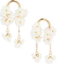 NATASHA Beaded Flower Drop Earrings