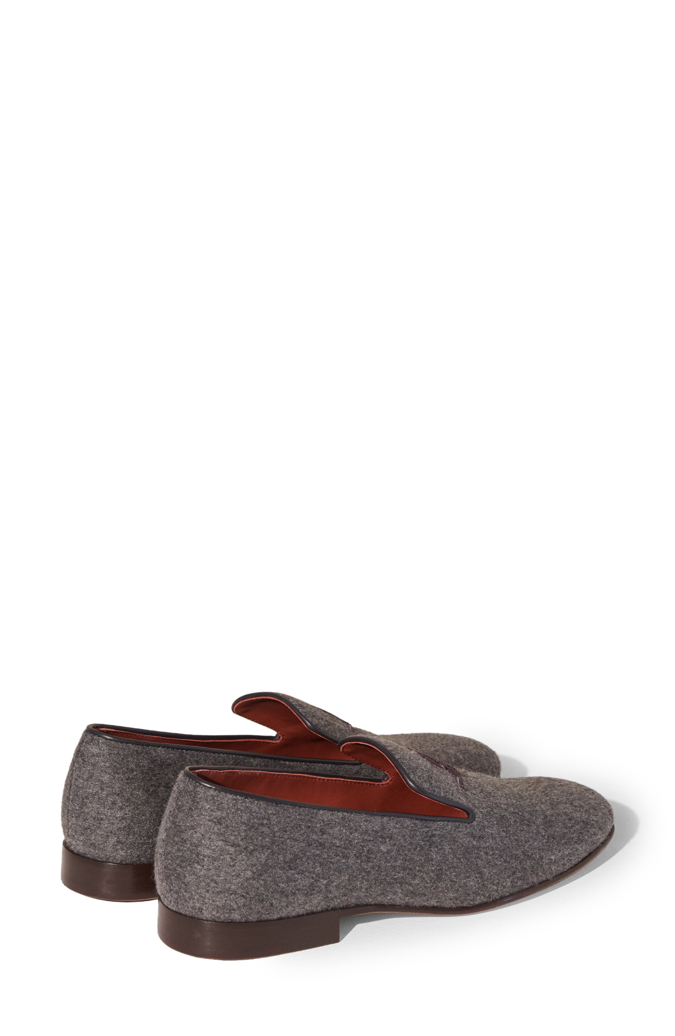 Loro Piana Anagram Cashmere Smoking Slipper, Alternate, color, 