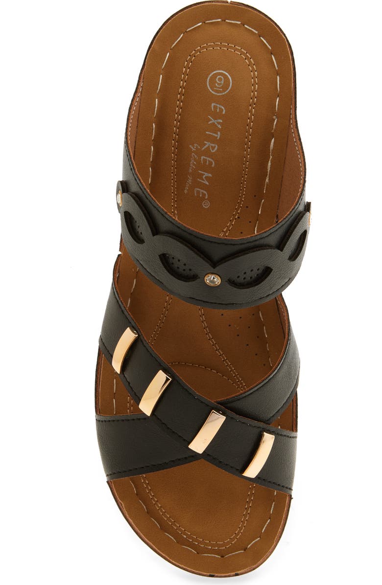 EXTREME BY EDDIE MARC Buckle Wedge Slide Sandal, Alternate, color,