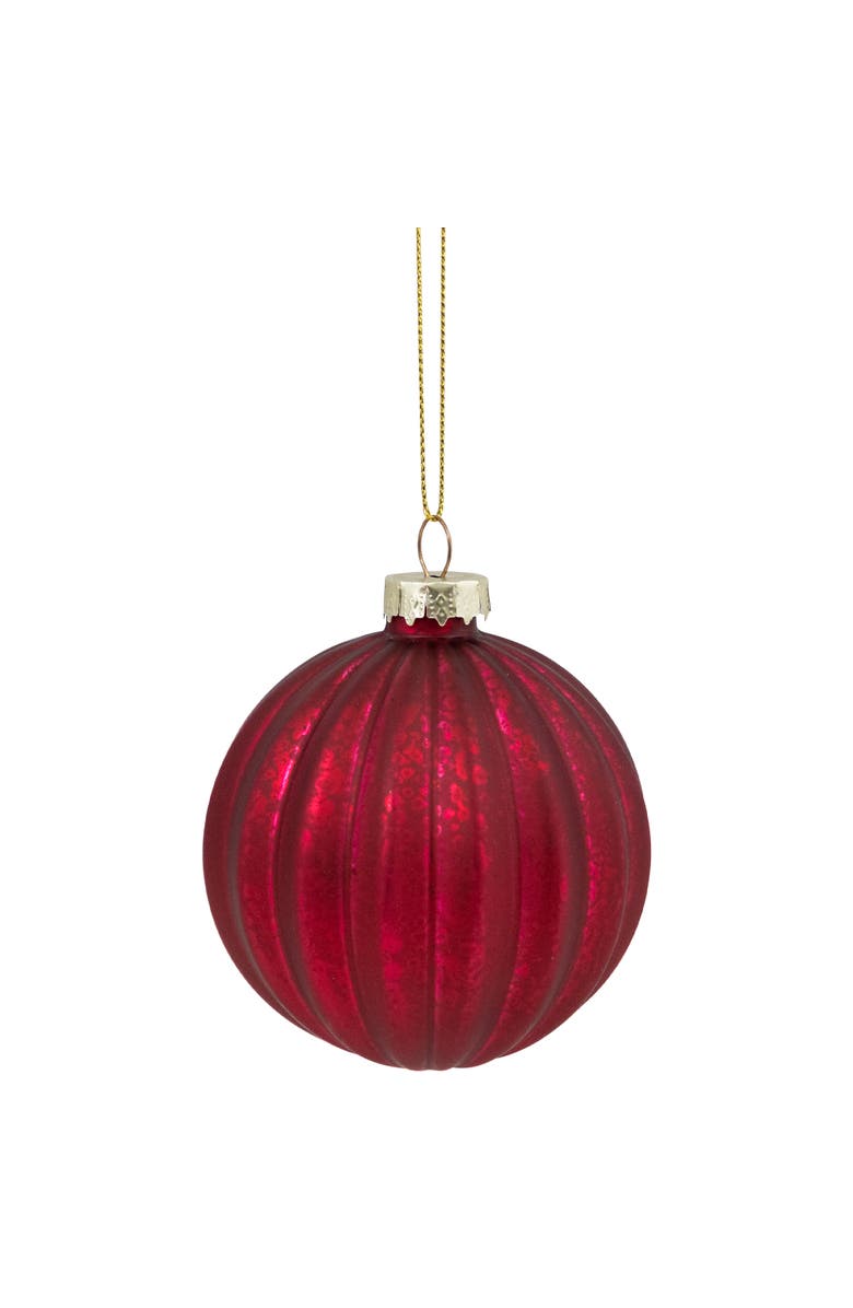Northlight Mercury Style Onion and Ball Glass Christmas Ornament Set - 3" - Red - 12ct, Alternate, color, Red