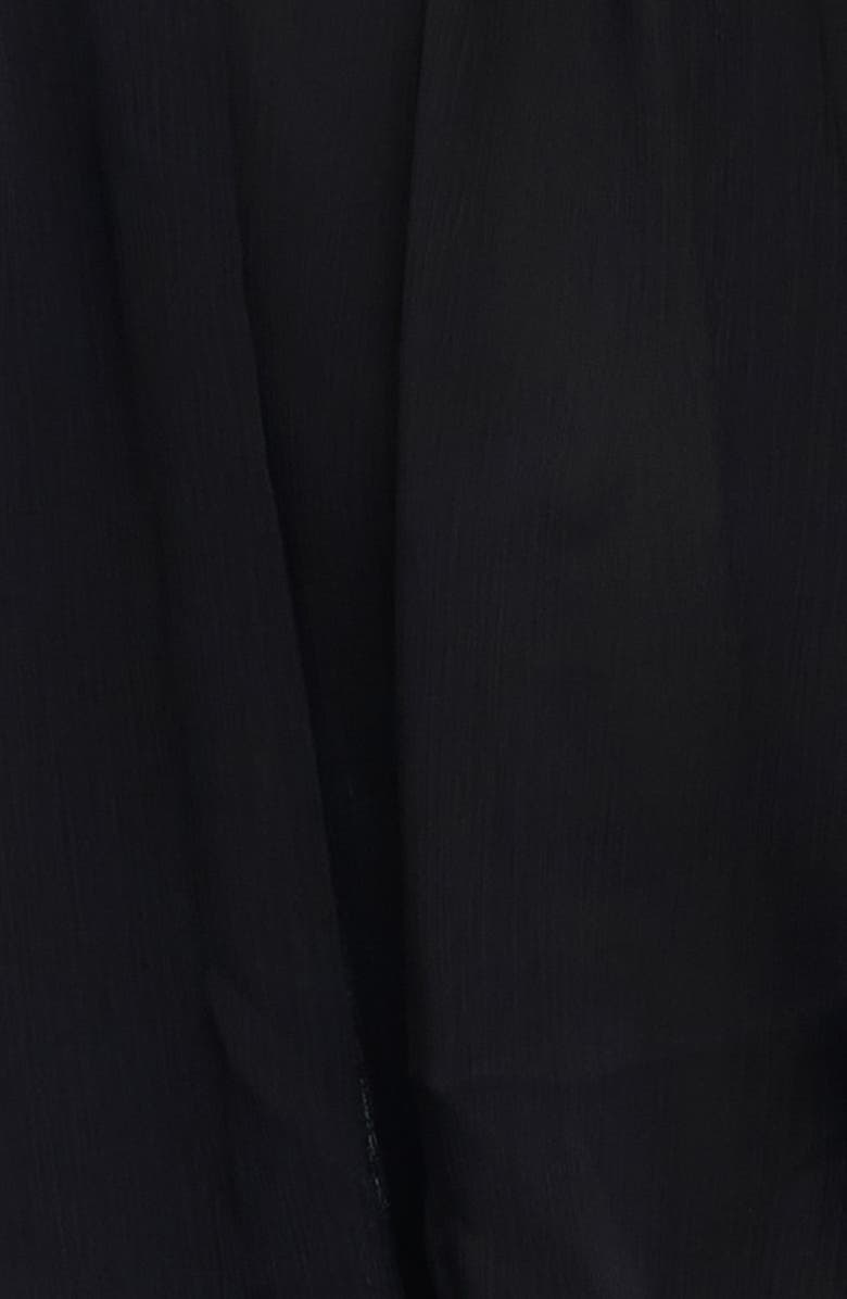 LIONESS Elements Long Sleeve Chiffon Minidress, Alternate, color, Noir