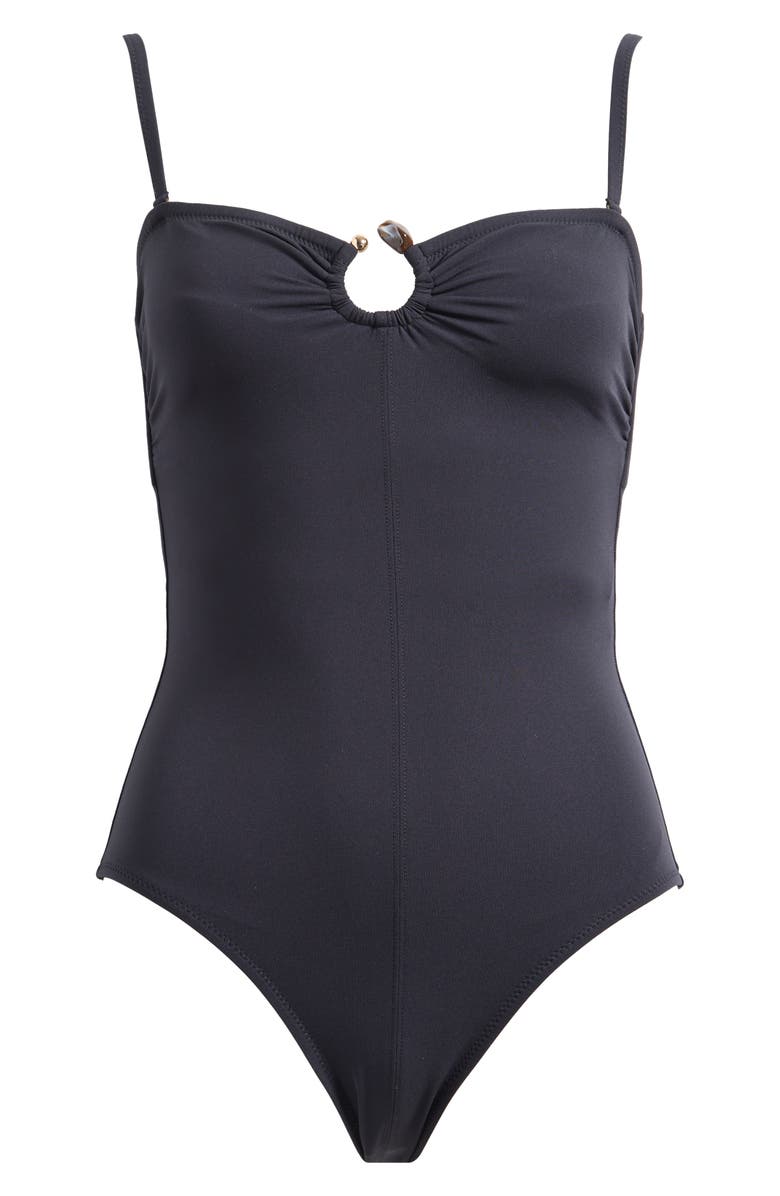 Ulla Johnson Hydra Maillot One-Piece Swimsuit, Main, color, Noir