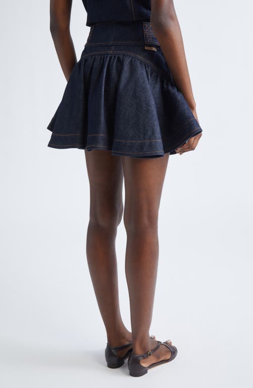 Zimmermann Denim Cargo Miniskirt In Blue