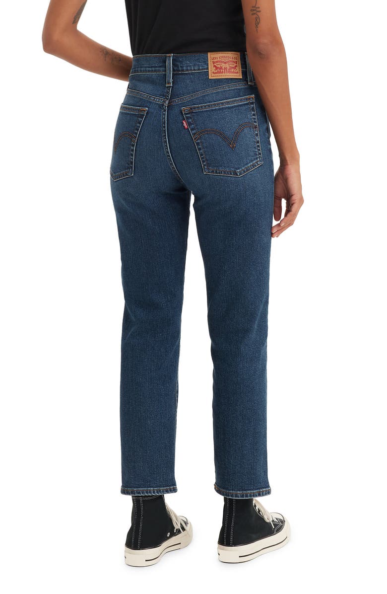 Levi's<sup>®</sup> Wedgie High Waist Straight Leg Jeans, Alternate, color, Indigo Here We Go