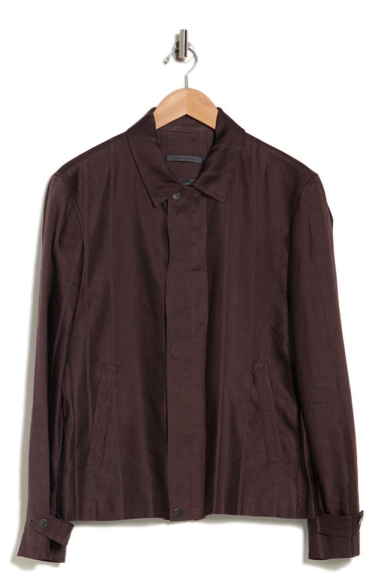 John Varvatos Slim Fit Linen Blend Zip Jacket, Alternate, color,