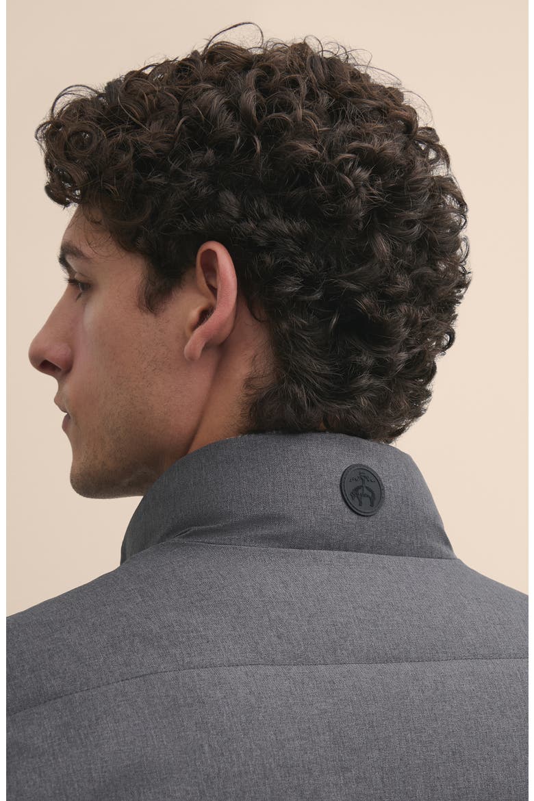 Quilted Stand Collar Jacket, Alternate, color, GRAY MELANGE