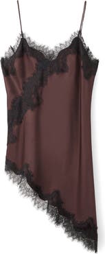 MANGO Lace Asymmetric Camisole Dress