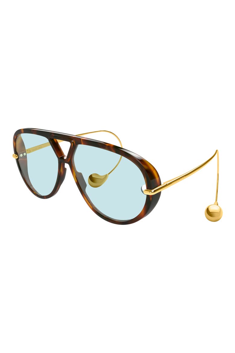 Drop 63mm Aviator Sunglasses, Alternate, color, HAVANA