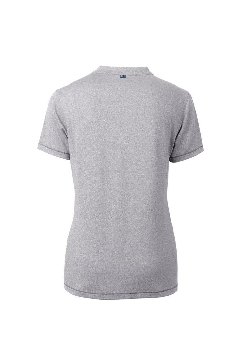 Women's Cutter & Buck Heather Gray Florida A&M Rattlers Forge Blade V-Neck Top, Alternate, color, Heather Gray