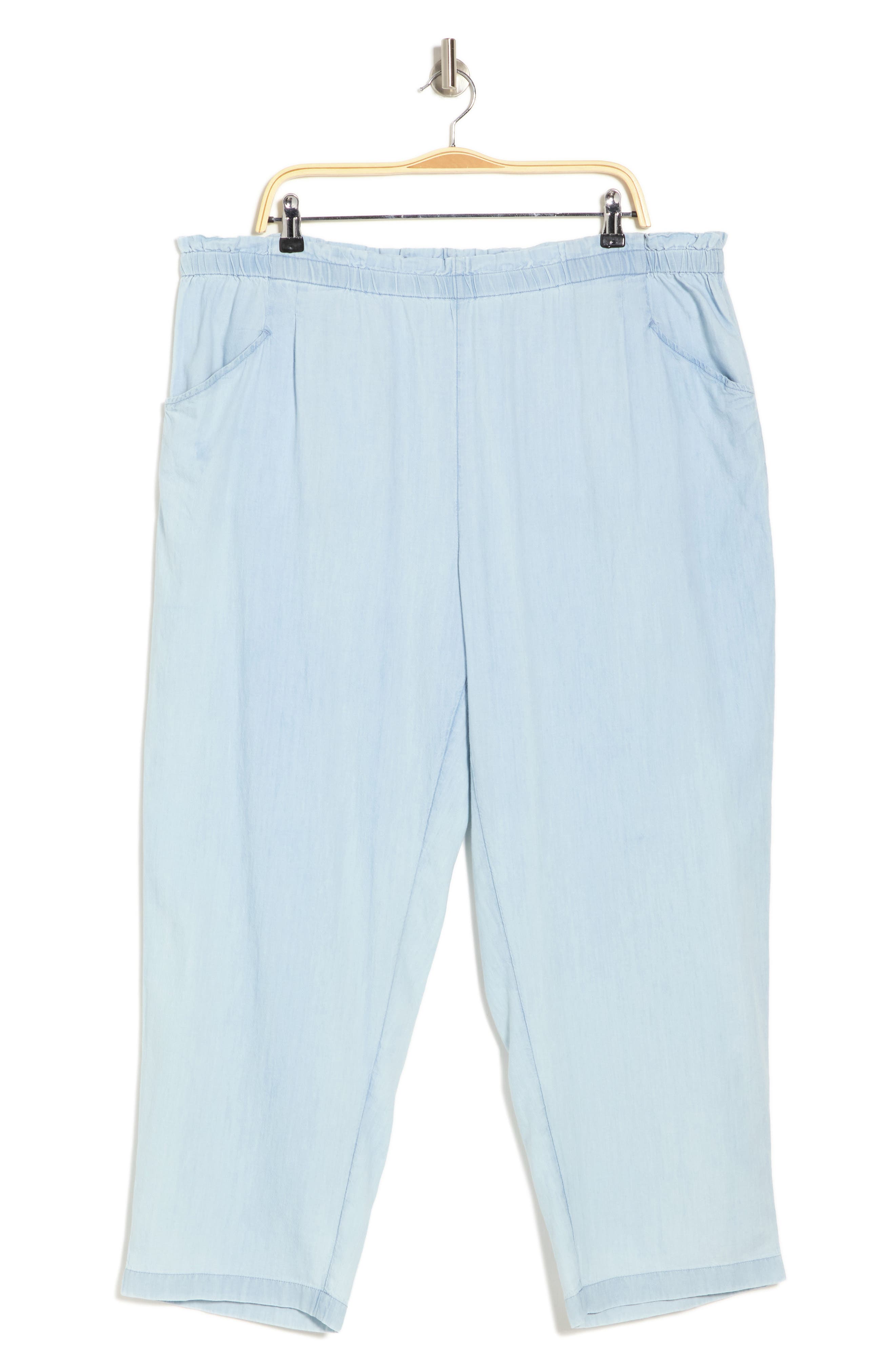 Caslon® Chambray Straight Leg Pants (Women) | Nordstromrack