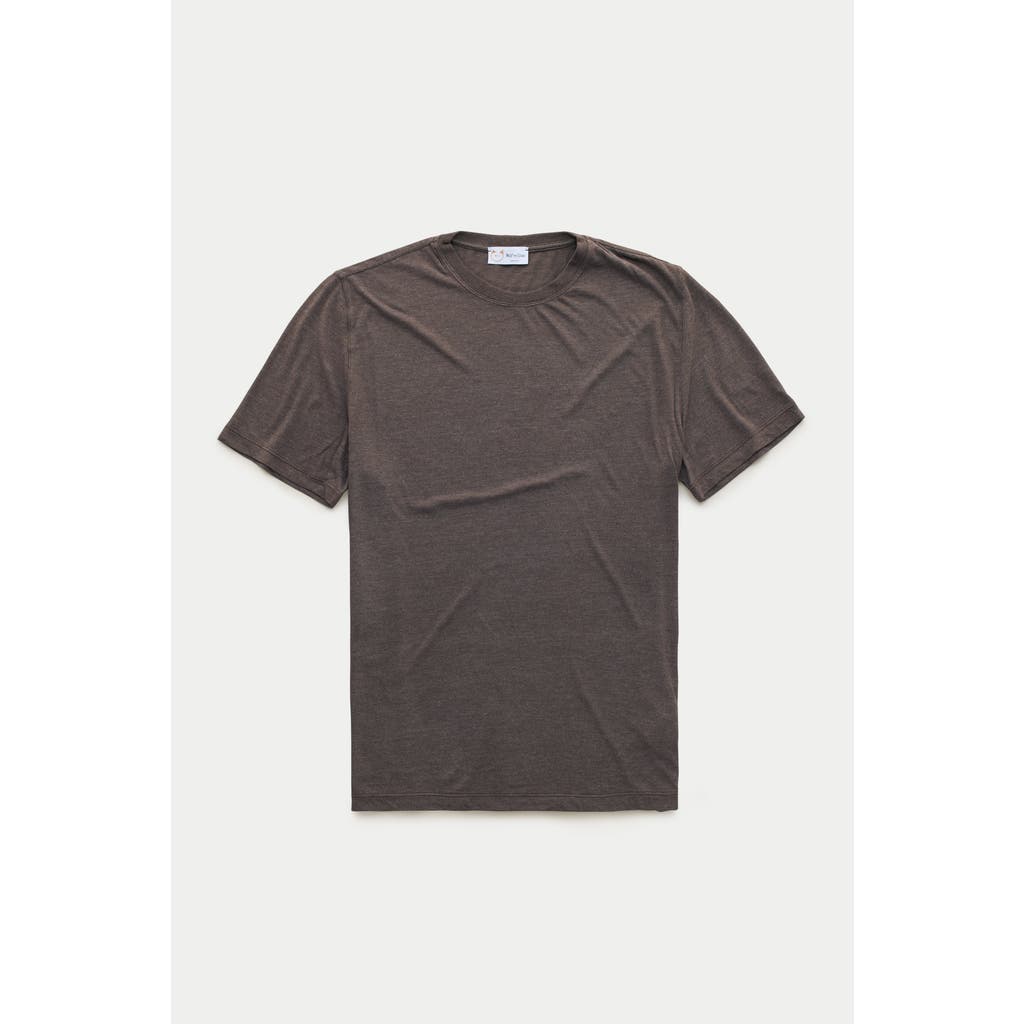 Wolf Vs. Goat (wvg) Light Weight Viscose Sorona Short Sleeve Crew Neck T-shirt In Brown