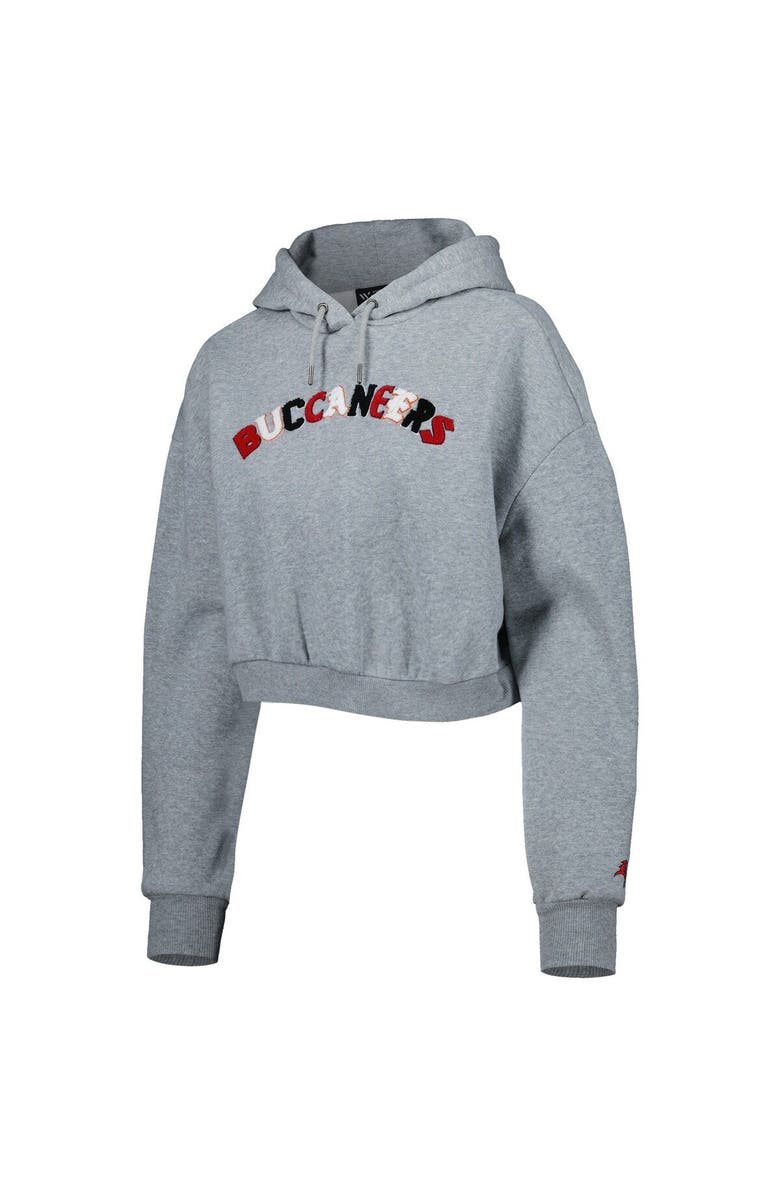 THE WILD COLLECTIVE Women's The Wild Collective Gray Tampa Bay Buccaneers Cropped Pullover Hoodie, Alternate, color, Gray