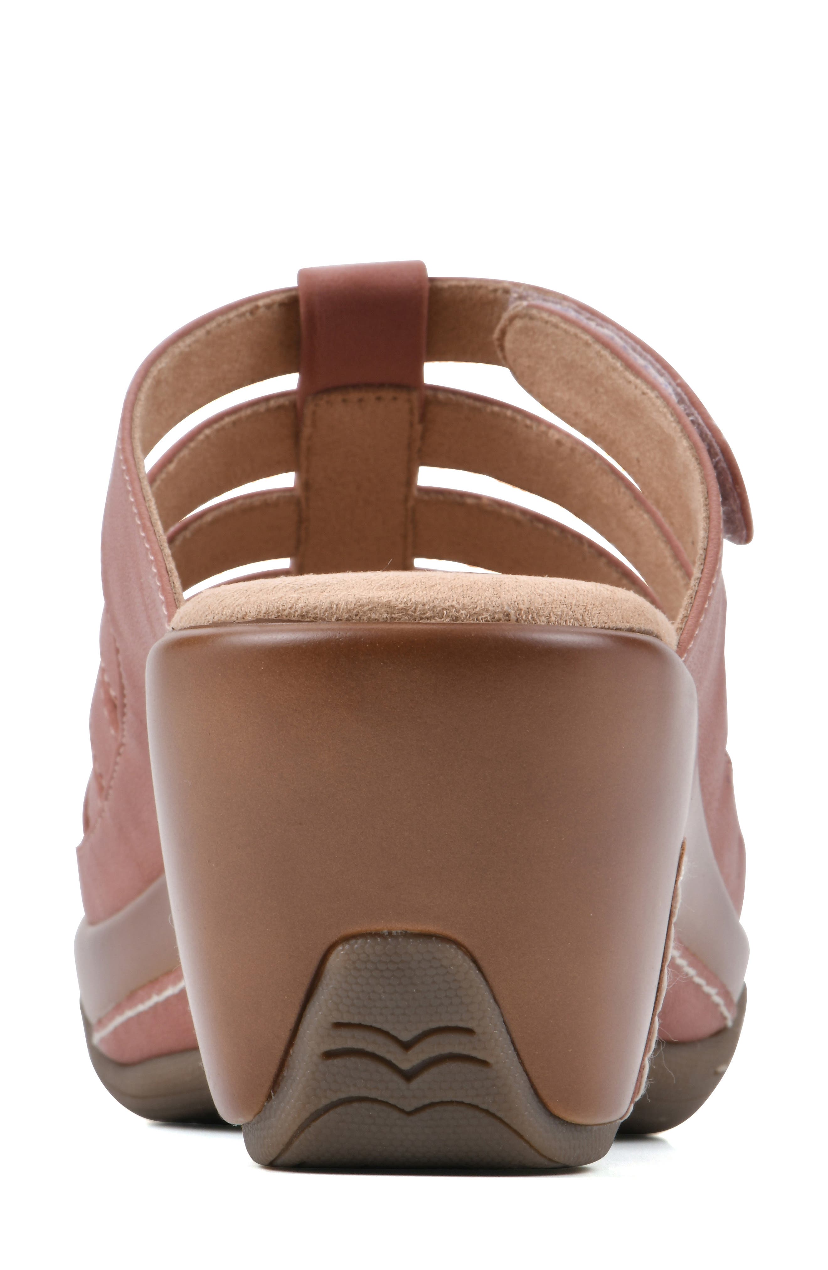 Valencia Wedge Sandal, Alternate, color, ROSEWOOD BURNISHED