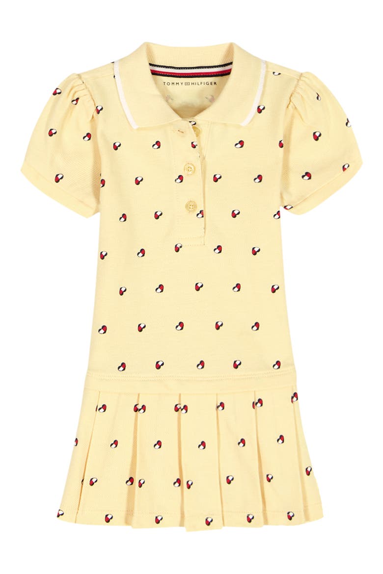 Kids' Tommy Heart Polo Dress, Main, color, GOLD