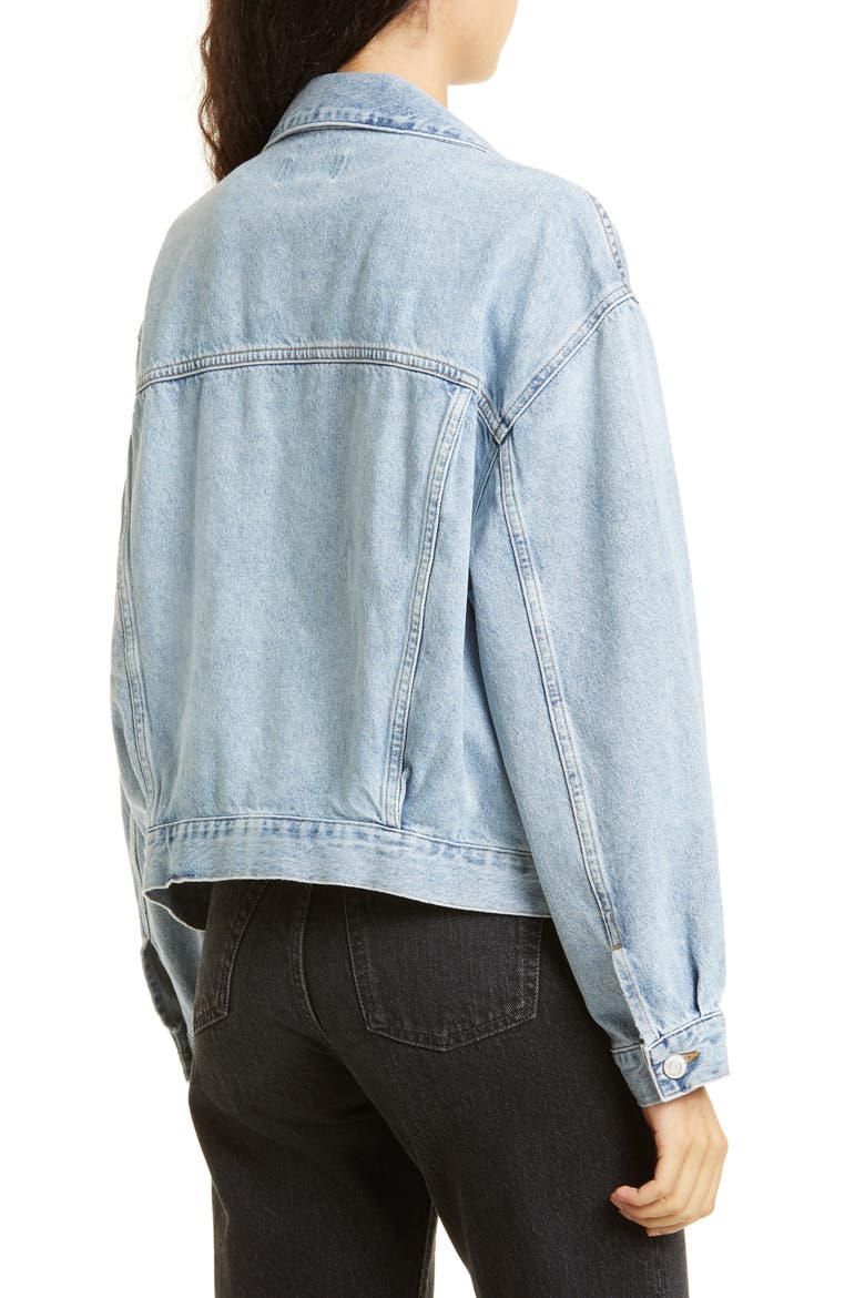 Charli Oversize Denim Jacket, Alternate, color, VEER