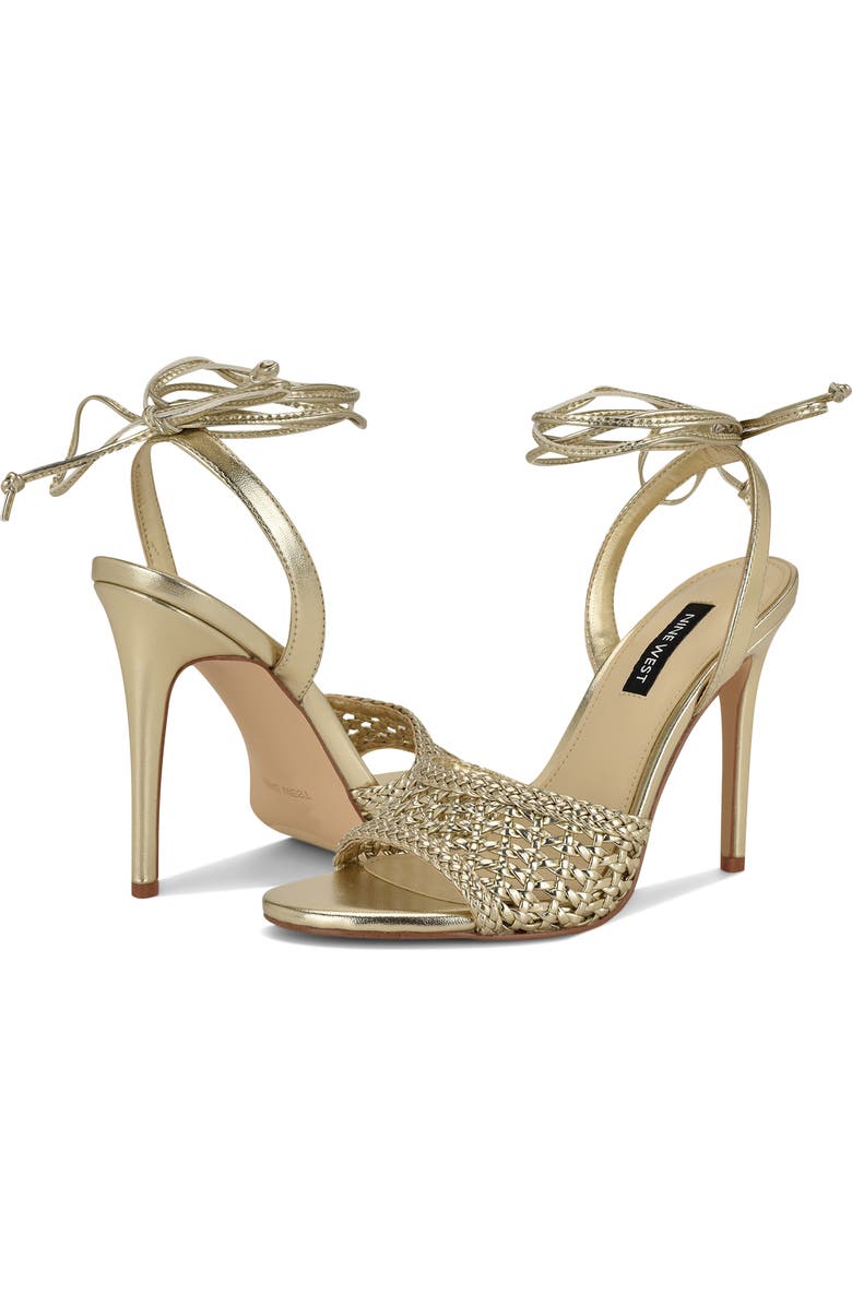 Nine West Merta Stiletto Sandal, Alternate, color, Gold
