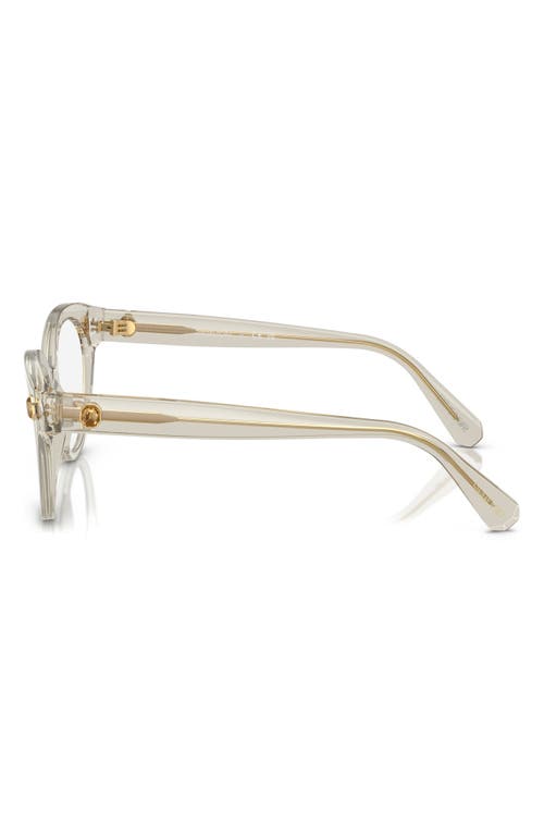 Swarovski 54mm Round Optical Glasses In Beige