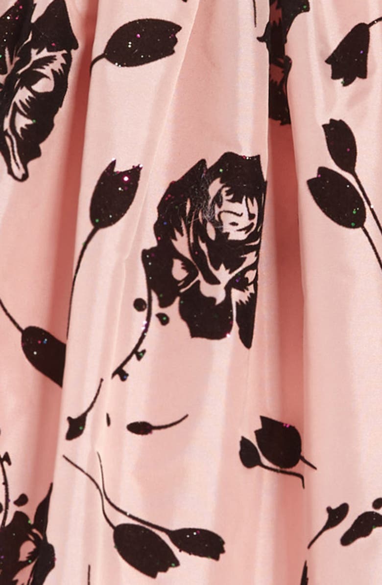 Frais Glitter Flocked Fit & Flare Dress & Cardigan Set, Alternate, color,