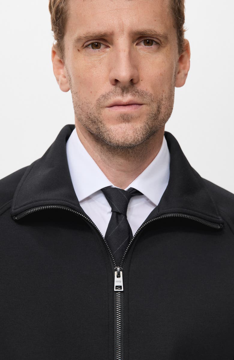 MANGO Knit Zip Jacket, Alternate, color, Black